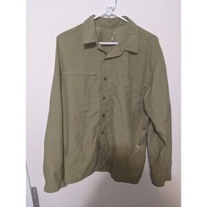 Mountain Hardwear Shirt Mens Large Vented Outdoor Green Lightweight